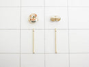[K10 Yellow Gold]Earstuds & Earnuts Needles 1pair