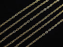14KGF Flat Cable Chain Approx. 1.3mm width 10cm