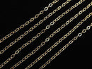14KGF Flat Cable Chain Approx 1.4mm width 10cm