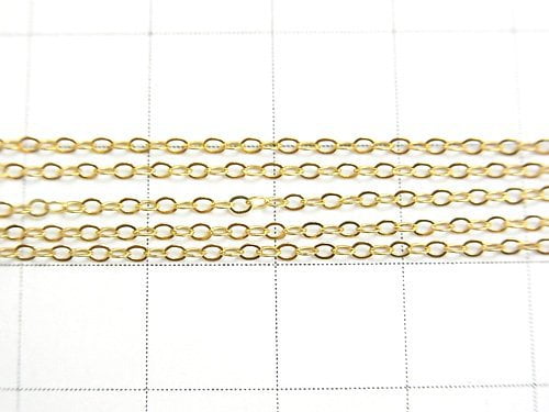 14KGF Flat Cable Chain Approx 1.4mm width 10cm