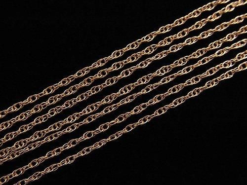 14KGF Pink Gold Filled Rope Chain 1mm [40cm][45cm] Necklace 1pc
