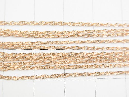 14KGF Pink Gold Filled Rope Chain 1mm [40cm][45cm] Necklace 1pc