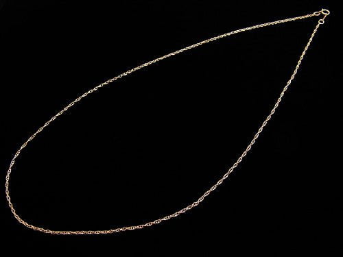 14KGF Pink Gold Filled Rope Chain 1mm [40cm][45cm] Necklace 1pc