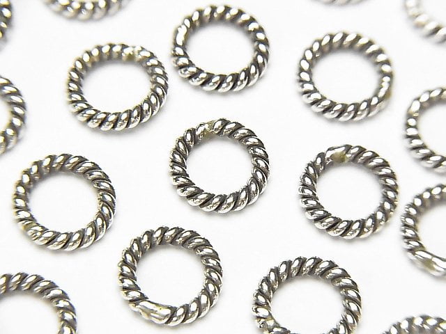 Karen Silver Rope Ring (Closed Type) 5mm, 6mm, 8mm, 10mm, 12mm 5pcs