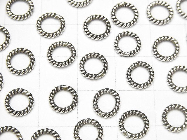 Karen Silver Rope Ring (Closed Type) 5mm, 6mm, 8mm, 10mm, 12mm 5pcs