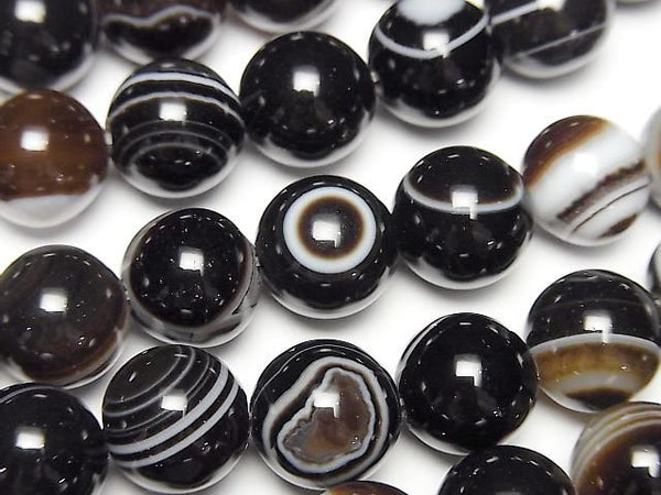 [Video] Tibetan Agate (Eye Agate) AAA Round 10mm 1strand beads (approx. 15 inches/36 cm)