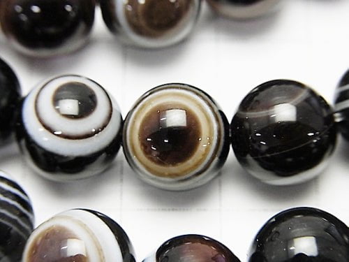 [Video] Tibetan Agate AAA Round 10mm 1strand beads (aprx.15inch / 37cm)