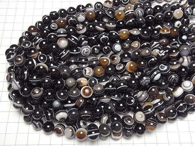 [Video] Tibetan Agate (Eye Agate) AAA Round 10mm 1strand beads (approx. 15 inches/36 cm)
