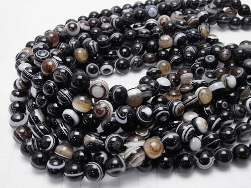 [Video] Tibetan Agate AAA Round 10mm 1strand beads (aprx.15inch / 37cm)