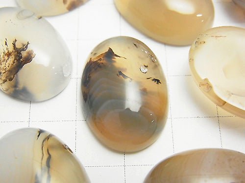 [Video] Montana Moss Agate AA++ Oval Cabochon 25x18mm 3pcs