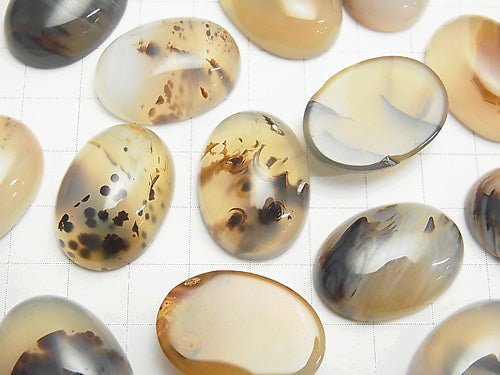 [Video] Montana Moss Agate AA++ Oval Cabochon 25x18mm 3pcs