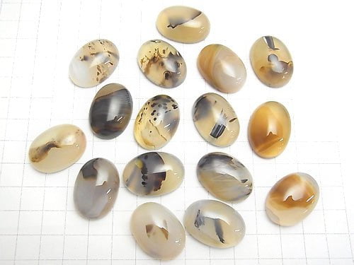 [Video] Montana Moss Agate AA++ Oval Cabochon 25x18mm 3pcs