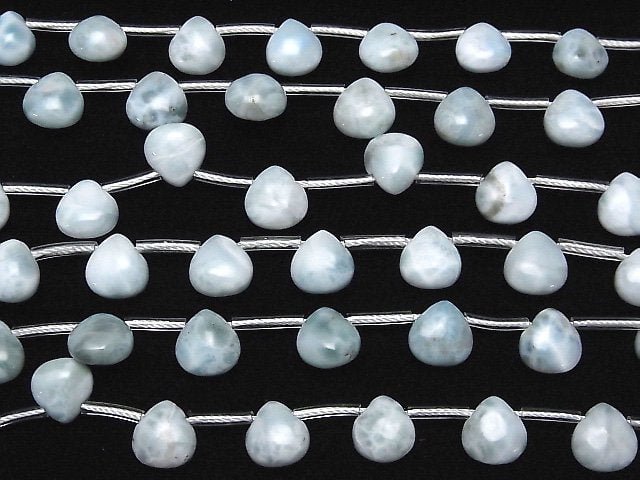 [Video] Larimar Pectolite AA+ Chestnut (Smooth) 8x8mm 1strand beads (aprx.7inch / 17cm)