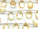 [Video]High Quality Citrine AAA Pear shape Faceted Briolette 12x8mm half or 1strand (12pcs )