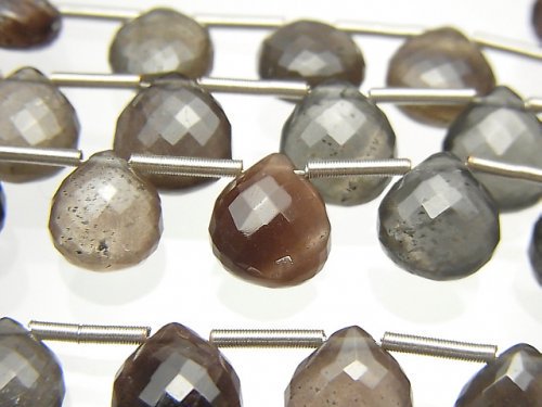 Chestnut, Faceted Briolette, Scapolite Gemstone Beads