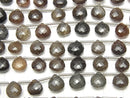[Video] MicroCut!  High Quality Scapolite  Cat's Eye AAA Chestnut  Faceted Briolette  1strand beads (aprx.4inch/9cm)