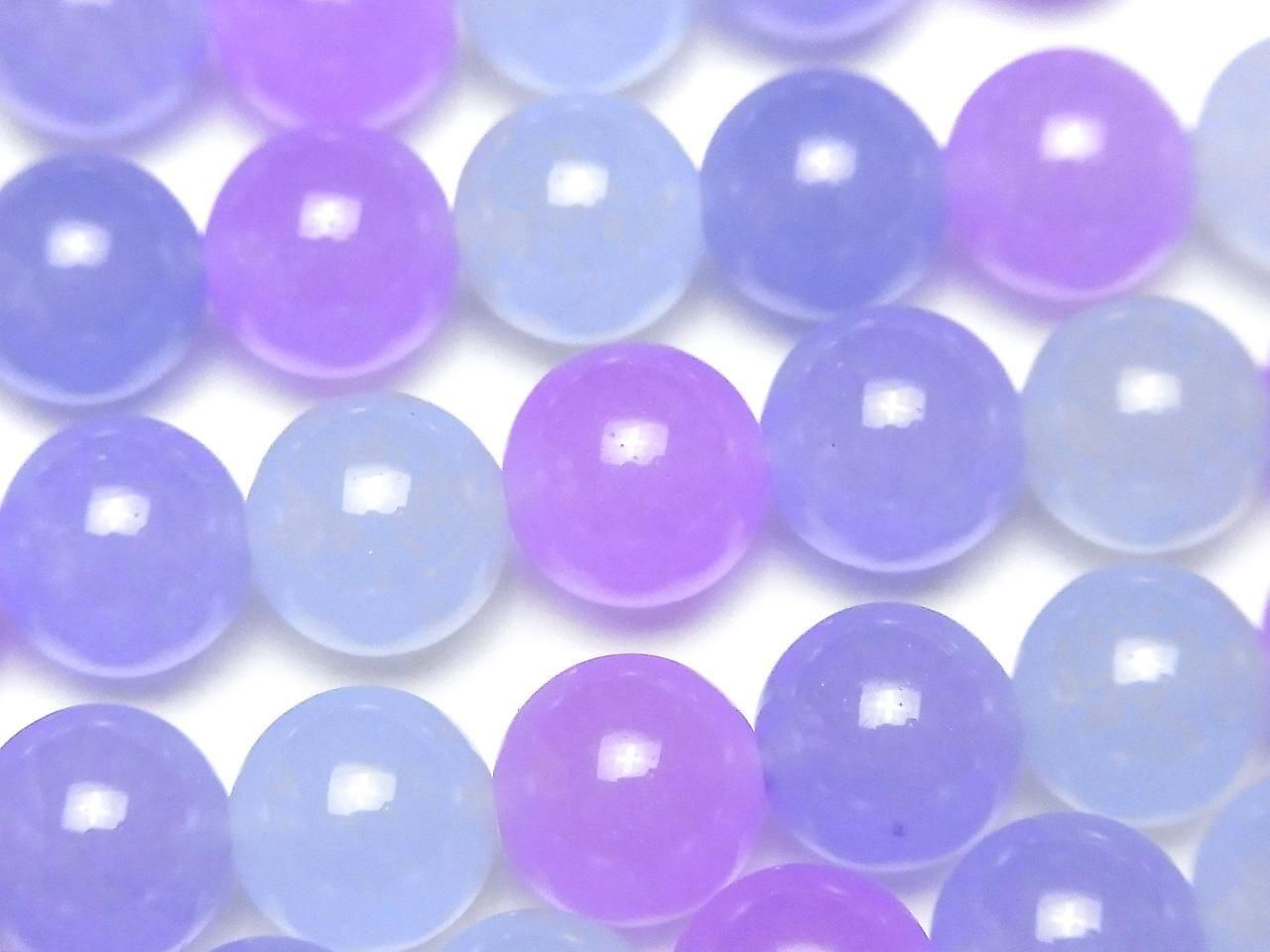 3-color mixed Jade Round 10mm Purple 1-strand beads (approx. 15 inches/36 cm)