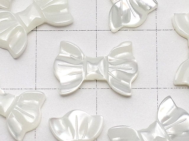 High quality White Shell (Silver-lip Oyster) AAA ribbon shape 14 x 9 x 2 mm 3 pcs $4.79!