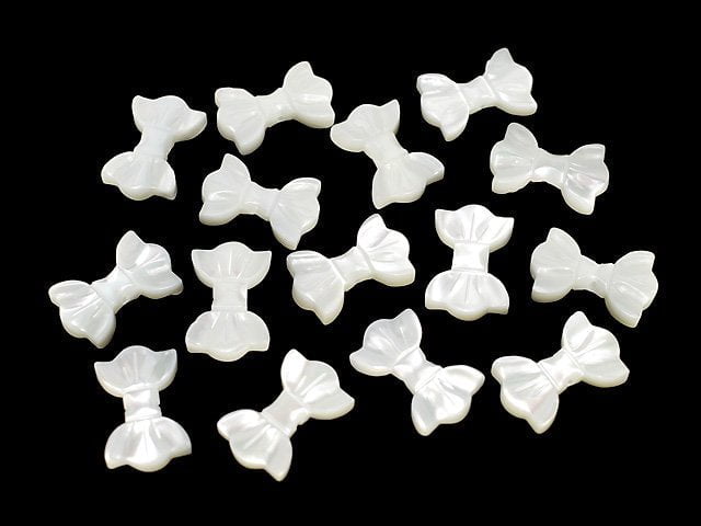 High quality White Shell (Silver-lip Oyster) AAA ribbon shape 14 x 9 x 2 mm 3 pcs $4.79!