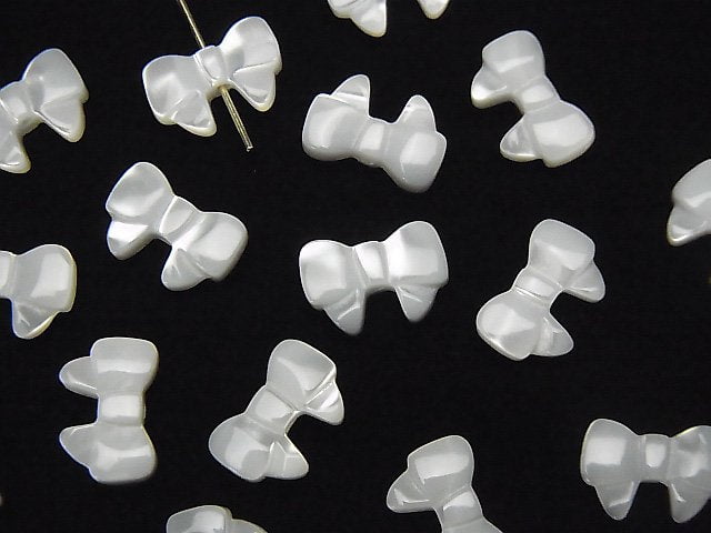 High Quality White Shell (Silver-lip Oyster), Pink Shell AAA Ribbon Shape 10x7x3mm 1pc