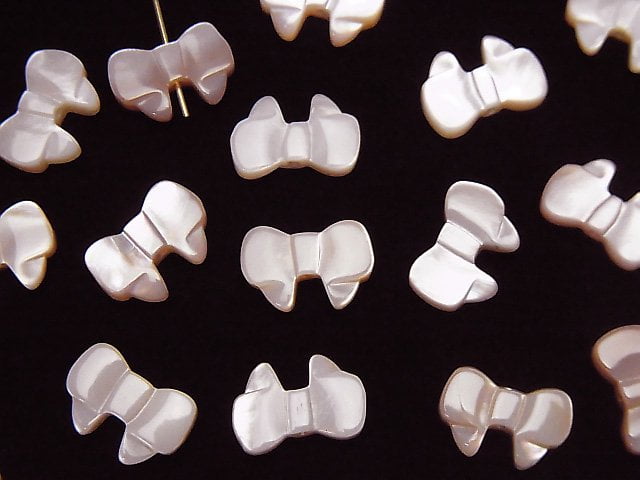 High Quality White Shell (Silver-lip Oyster), Pink Shell AAA Ribbon Shape 10x7x3mm 1pc