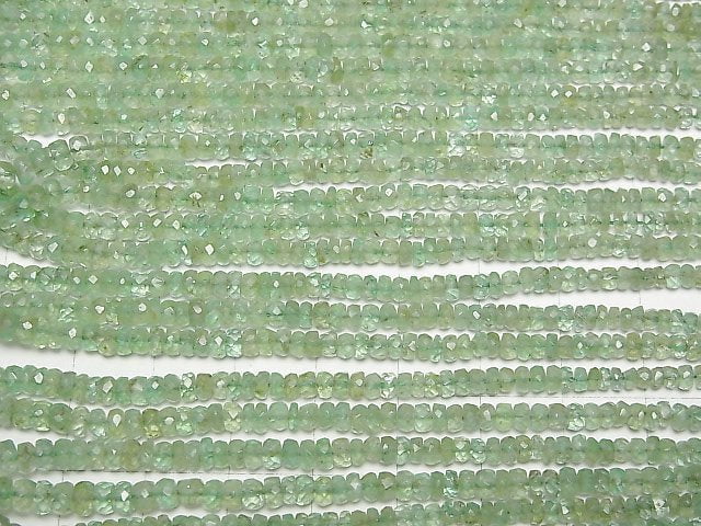 [Video]High Quality Colombian Emerald AAA- Faceted Button Rondelle 1strand beads (aprx.15inch/38cm)