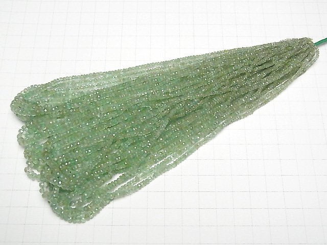 [Video]High Quality Colombian Emerald AAA- Faceted Button Rondelle 1strand beads (aprx.15inch/38cm)