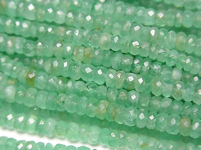 Emerald, Roundel Gemstone Beads