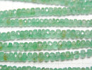 [Video] Top Quality Colombia Emerald AAAA Faceted Button Rondelle 1/4 or 1strand beads (aprx.15 inch / 38 cm)