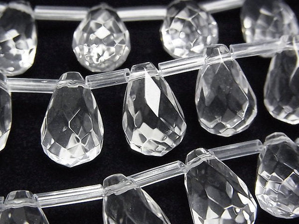 [Video] Crystal AAA Drop Faceted Briolette 14x10x10mm 1/4 or 1strand beads (aprx.13inch/32cm)