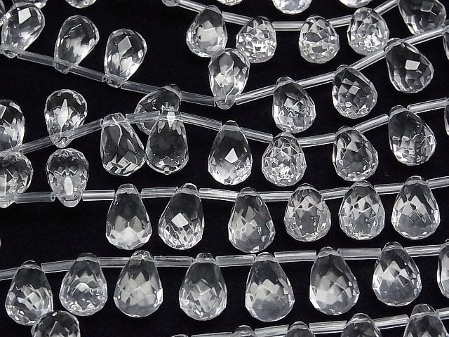 [Video] Crystal AAA Drop Faceted Briolette 14x10x10mm 1/4 or 1strand beads (aprx.13inch/32cm)