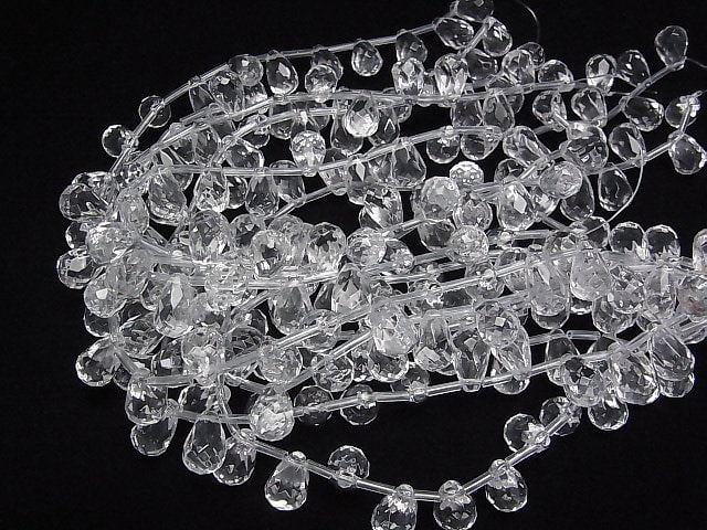 [Video] Crystal AAA Drop Faceted Briolette 14x10x10mm 1/4 or 1strand beads (aprx.13inch/32cm)