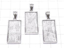 [Video] Meteorite (Muonionalusta) Pendant Rectangle 26 x 14 mm Both Side Finish 1 pc