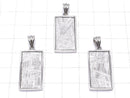 [Video] Meteorite (Muonionalusta) Pendant Rectangle 26 x 14 mm Both Side Finish 1 pc