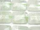 [Video] Green Fluorite Quartz Rectangle 18x13x7mm half or 1strand beads (aprx.15inch / 36cm)