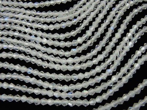 Rainbow Moonstone AA ++ 16 Faceted 3 mm half or 1 strand beads (aprx.15 inch / 38 cm)