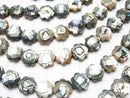 [Video] Abalone Shell Flower (Faceted) 10 x 10 x 3 mm 1/4 or 1strand beads (aprx.15 inch / 38 cm)