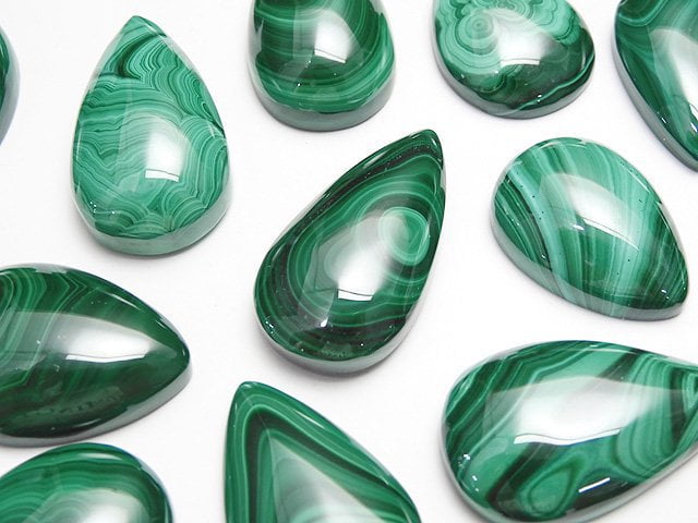 Cabochon, Malachite Gemstone Beads