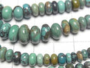 [Video]Turquoise AA+ Rondelle Size Gradation half or 1strand beads (aprx.15inch/38cm)