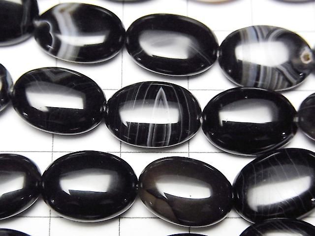 帶紋瑪瑙橢圓形 14x10mm 半串或 1 串珠子 (約 15 英寸/36 公分)