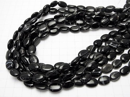 1strand $9.79!  Stripe Onyx Oval 14x10x4mm 1strand beads (aprx.15inch / 36cm)