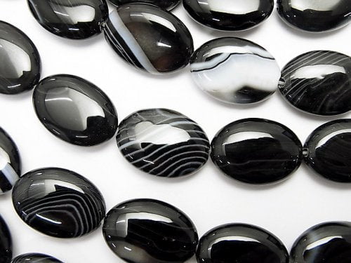 Onyx, Oval Gemstone Beads