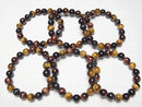 [Video] 1strand $8.79!  Tiger's Eye AAA - 3 color mix Round 10 mm 1strand (Bracelet)