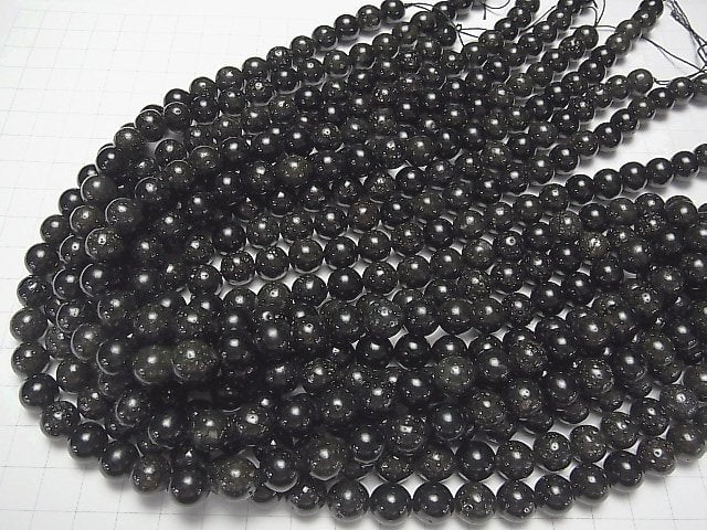 Tektite  Round 10mm half or 1strand beads (aprx.15inch/38cm)