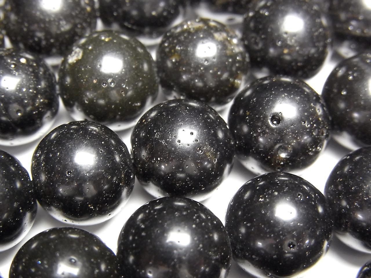 捷克隕石 圓形 12mm 1/4 或 1串珠子 (約15英吋/36公分)