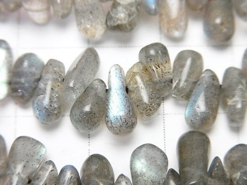 [Video] Labradorite AA+ Drop-Nugget  1strand beads (aprx.14inch/34cm)