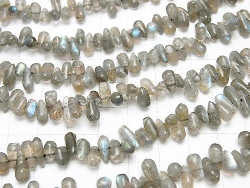 [Video] Labradorite AA+ Drop-Nugget  1strand beads (aprx.14inch/34cm)