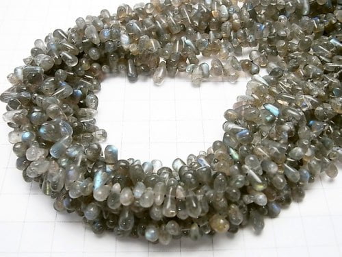 [Video] Labradorite AA+ Drop-Nugget  1strand beads (aprx.14inch/34cm)