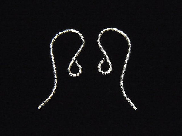 Silver925 Earwire 19x8mm Sparkle 2pairs