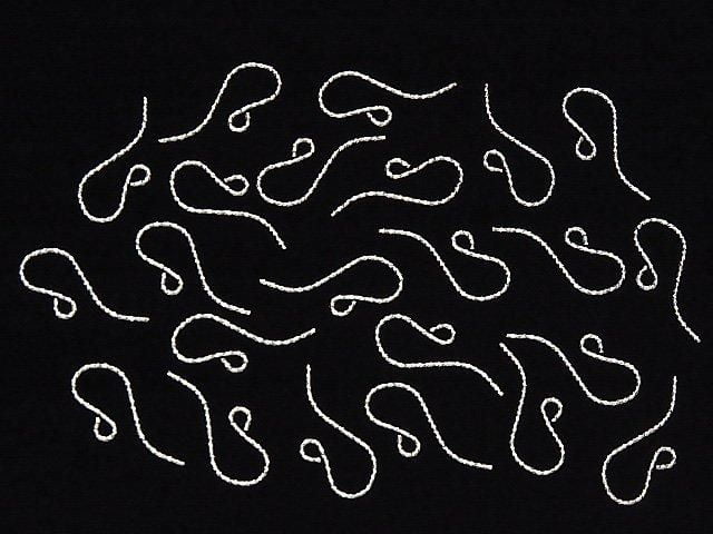 Silver 925 Earwire 19x8mm Sparkle 2 Pairs
